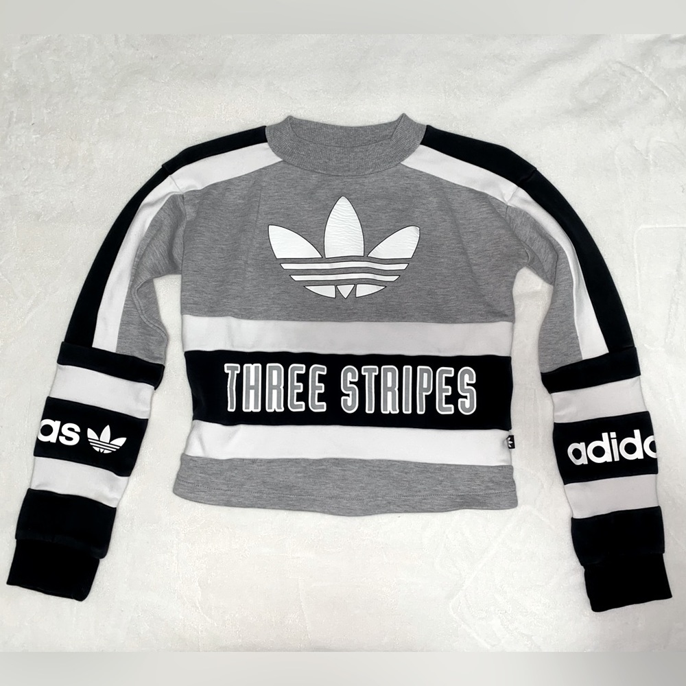 Adidas Originals 80s Moto Cropped Pullover Crewneck
